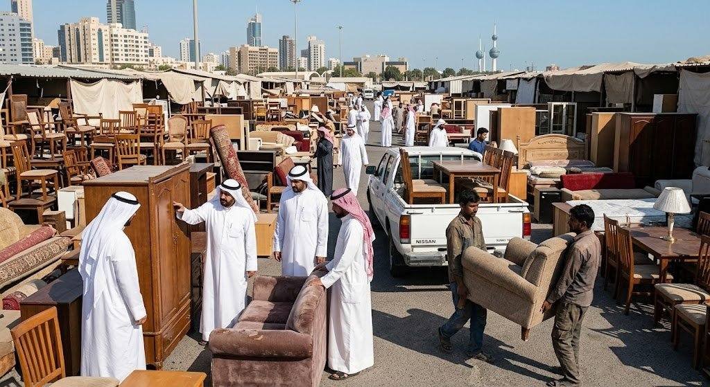 مجموعة من قطع الأثاث المستعمل بحالة جيدة ومجهزة للتقييم والبيع ضمن خدمات شراء الأثاث المستعمل في حي لبن لتوفير تجربة مريحة ومجزية.